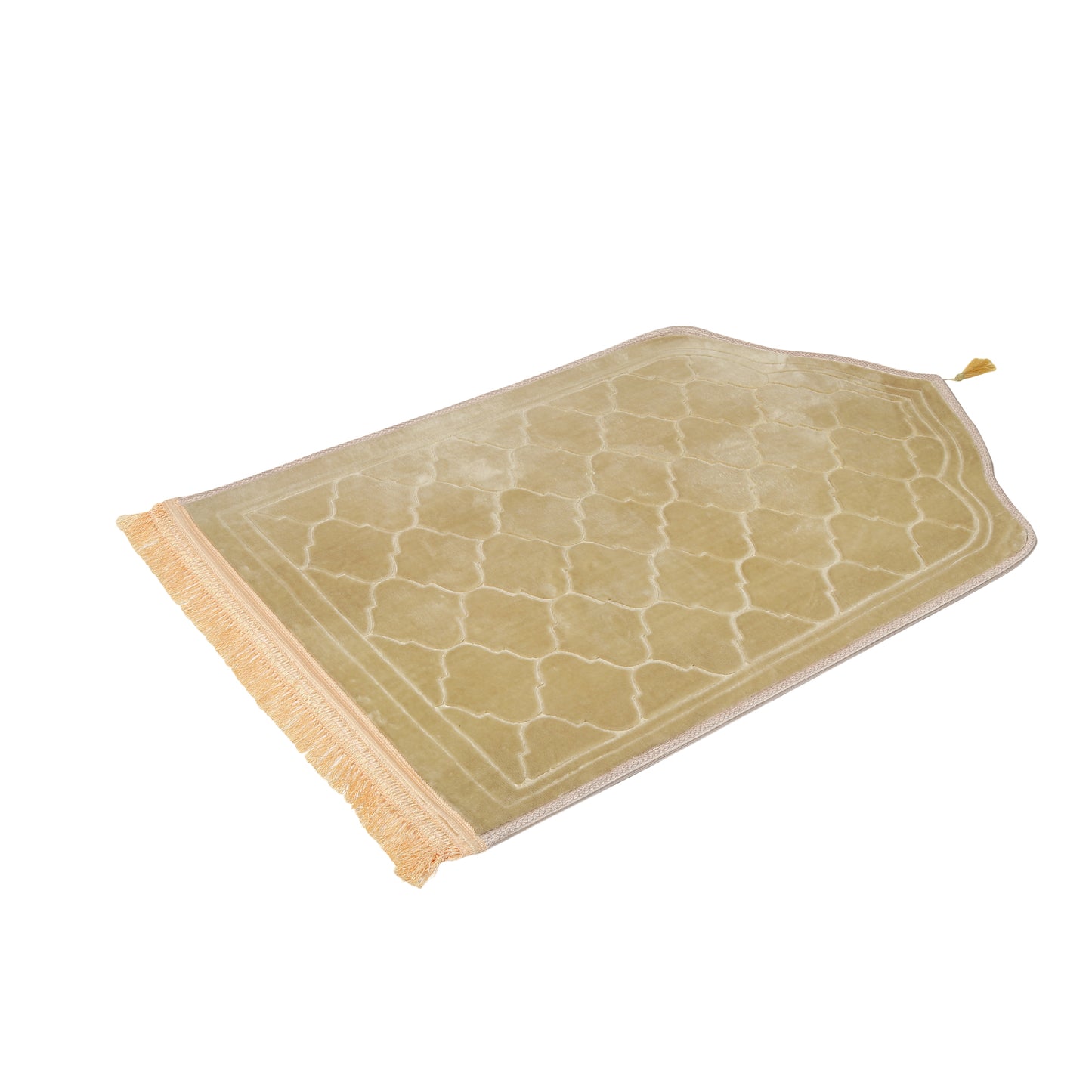Flannel Embossed Dome Shaped Worship Blanket Prayer Mat | Beige