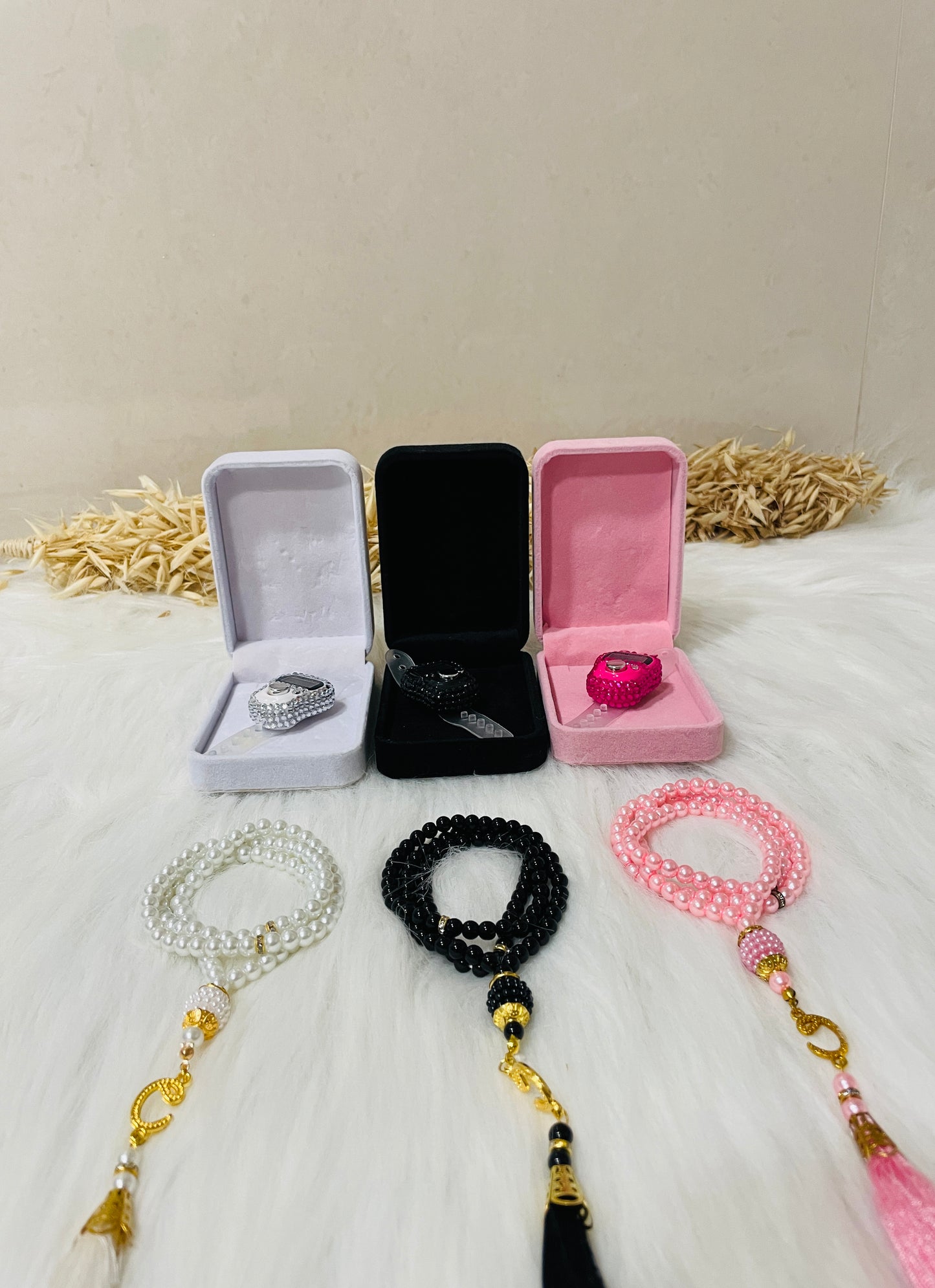 Black Turkish Tasbeeh and Counter | Gift Set