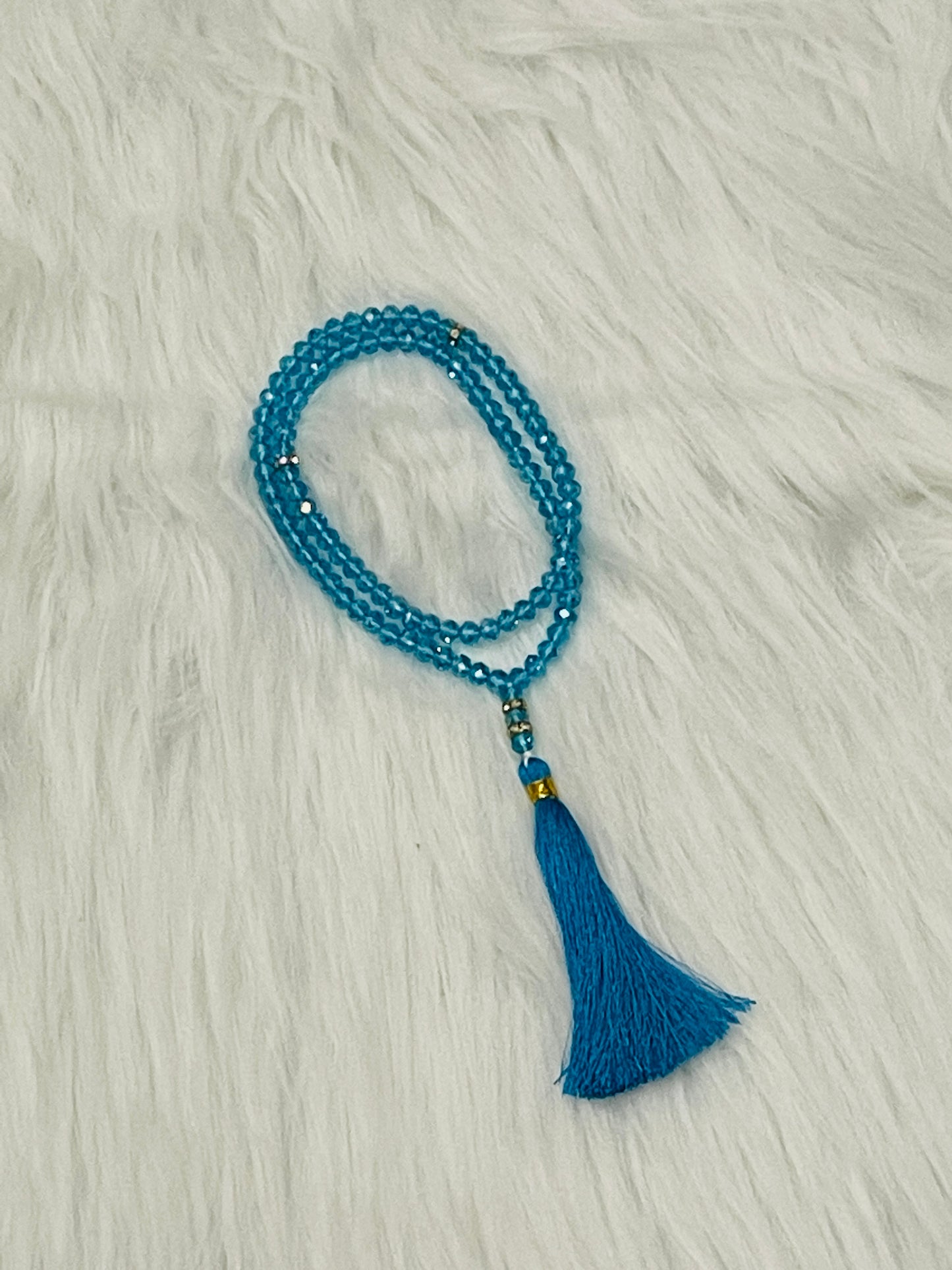 Light Blue Crystal Beads Tasbeeh | Prayer beads