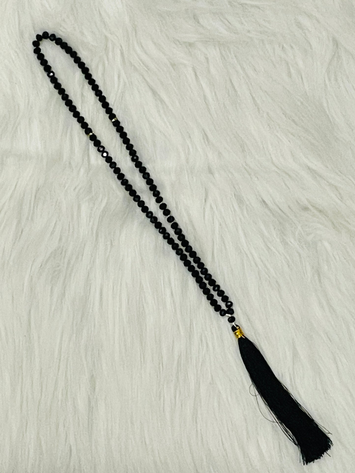 Black Crystal Beads Tasbeeh | Prayer beads