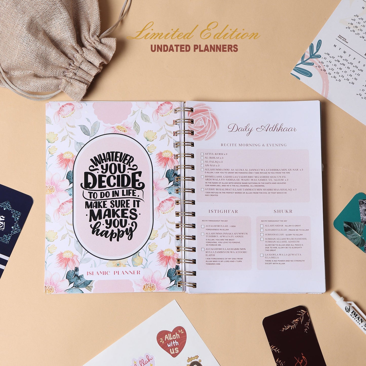 Islamic Undated Planner - Floral Radiance