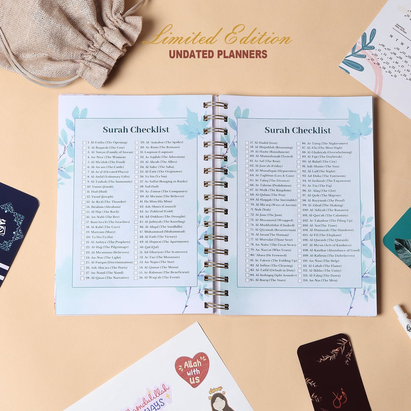 Islamic Undated Planner - Floral Radiance