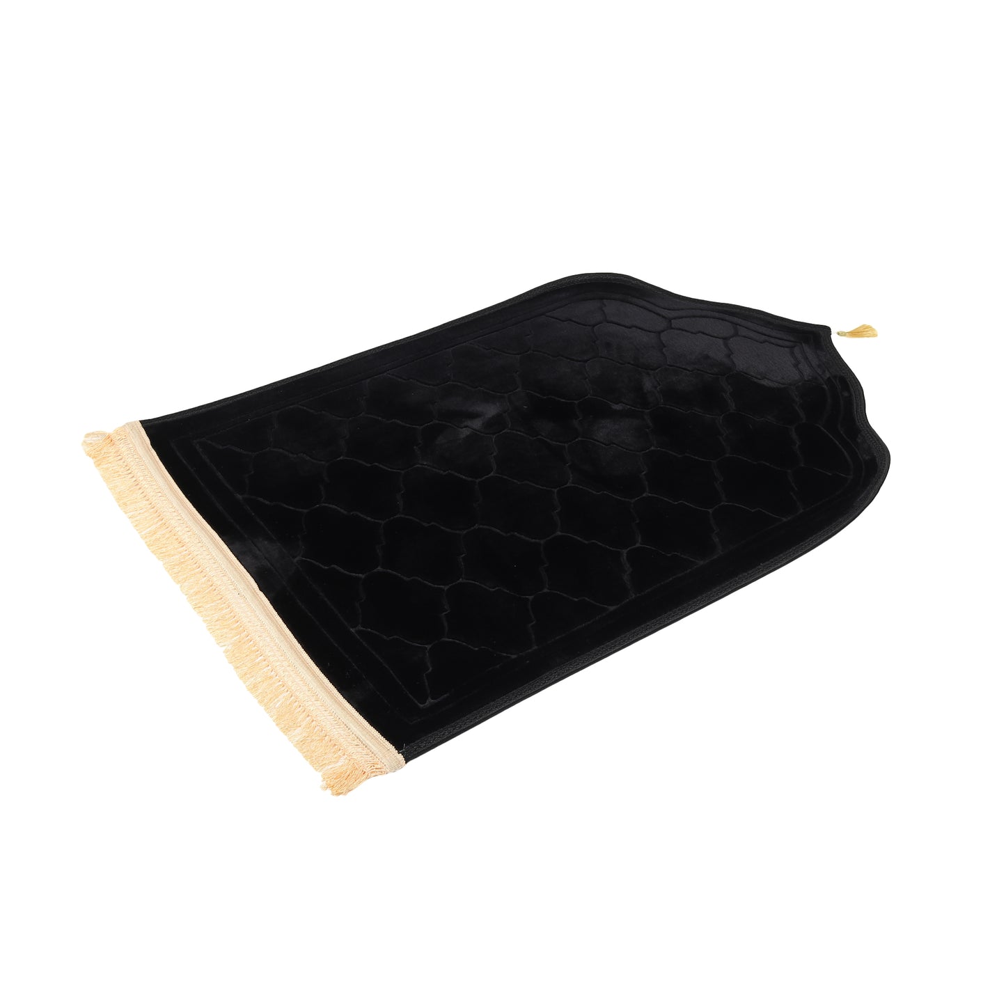 Flannel Embossed Dome Shaped Worship Blanket Prayer Mat | Black