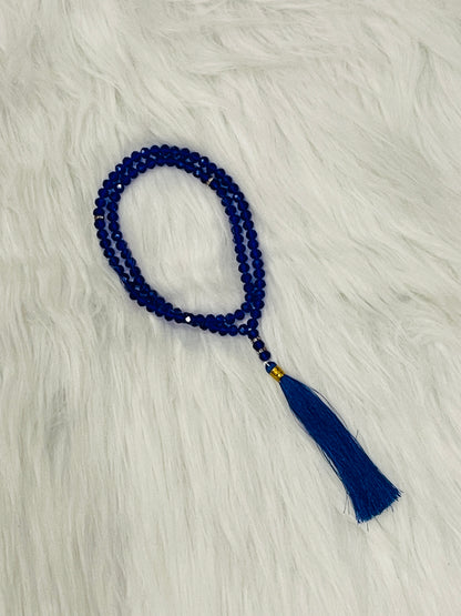Dark Blue Crystal Beads Tasbeeh | Prayer beads