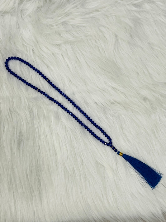 Dark Blue Crystal Beads Tasbeeh | Prayer beads