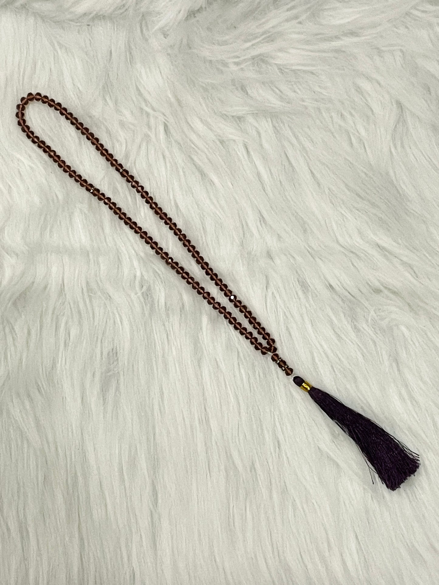Coffee Brown Crystal Beads Tasbeeh | Prayer beads
