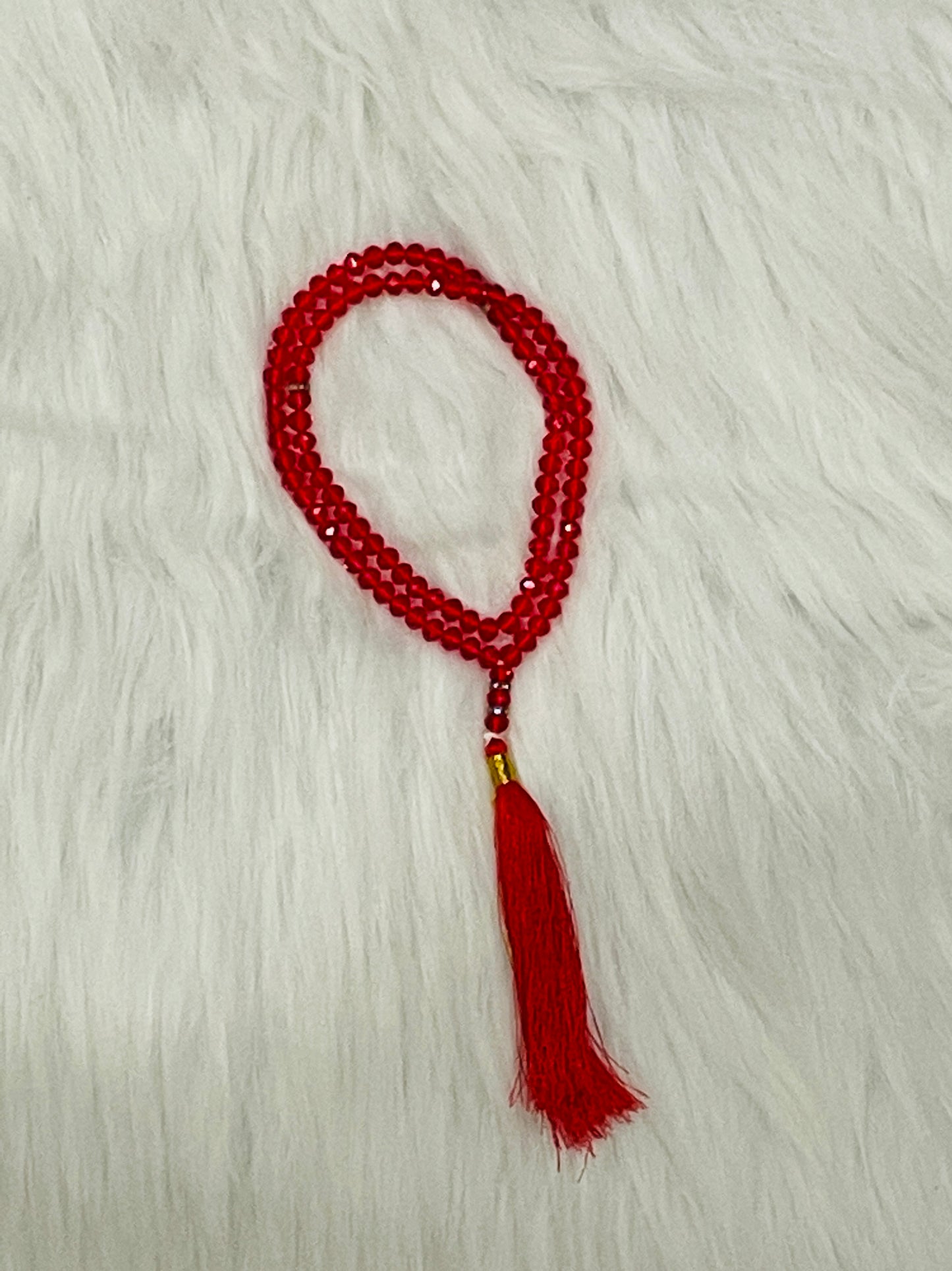 Red Crystal Beads Tasbeeh | Prayer beads