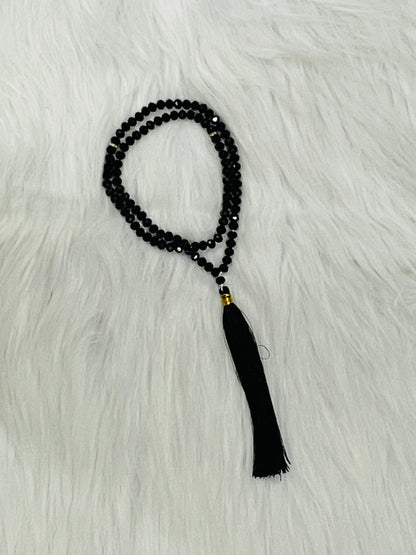 Black Crystal Beads Tasbeeh | Prayer beads