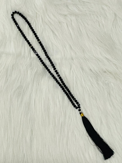 Black Crystal Beads Tasbeeh | Prayer beads