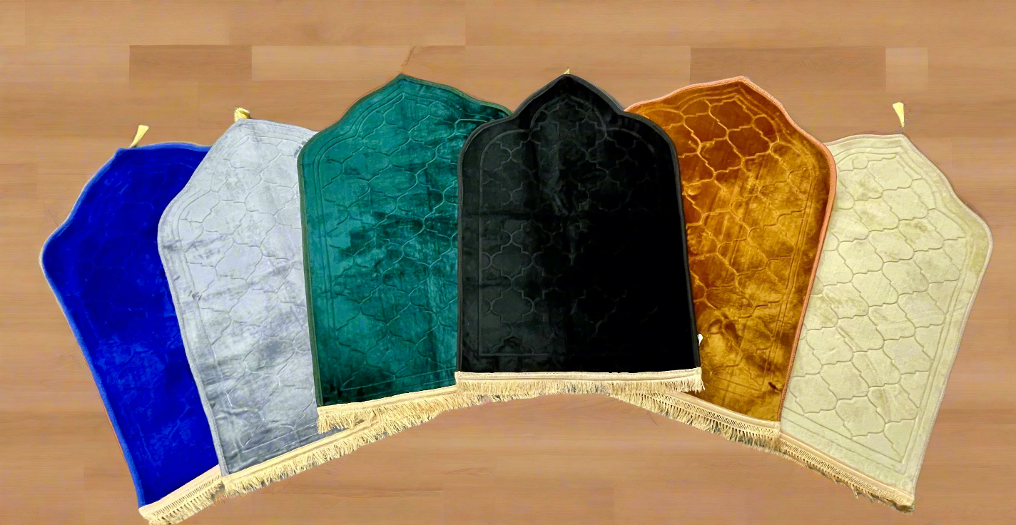 Flannel Embossed Dome Shaped Worship Blanket Prayer Mat | Green