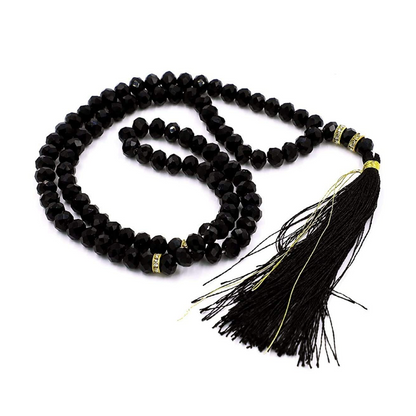 Black Crystal Beads Tasbeeh | Prayer beads